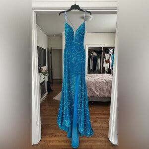Amarra Blue Sequin Dress